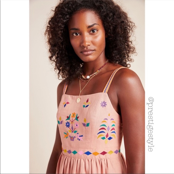 Anthropologie Amber Embroidered Maxi Dress - Picture 2 of 5